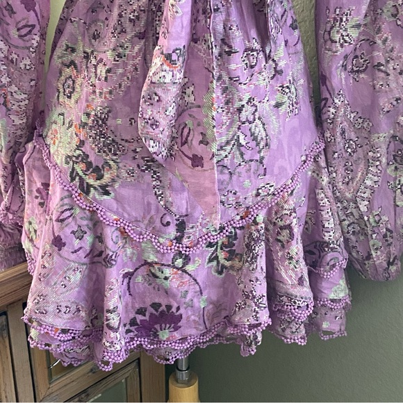 Anthropologie X Hemant and Nandita Mavi Mini Dress Orchid Small - Picture 15 of 16